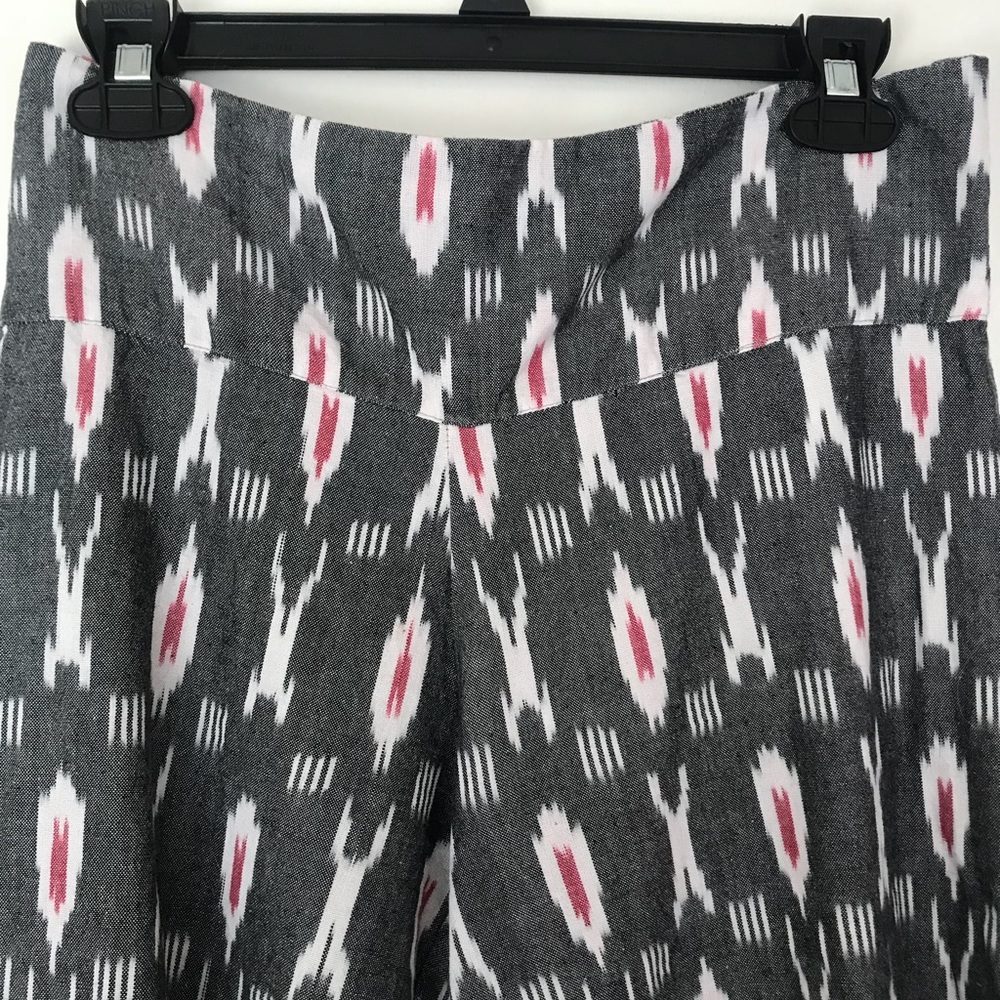 High waist flare printed pants
